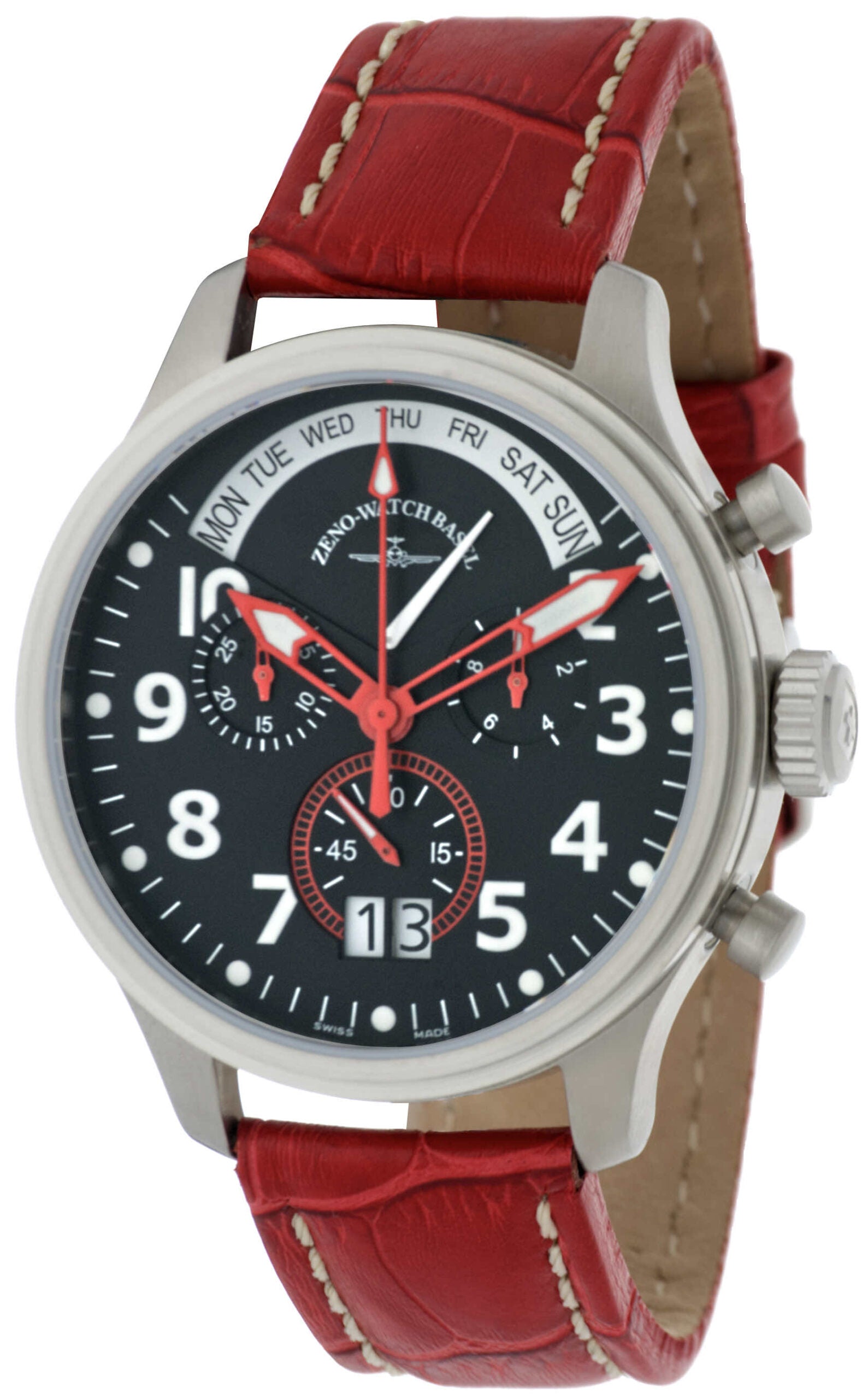 zeno-watch Oversized Day Date Retrograd X-Large Retro Chronograph