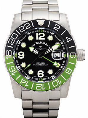 Airplane Diver Quartz GMT Points ST (Dual Time) – ZENO-WATCH BASEL