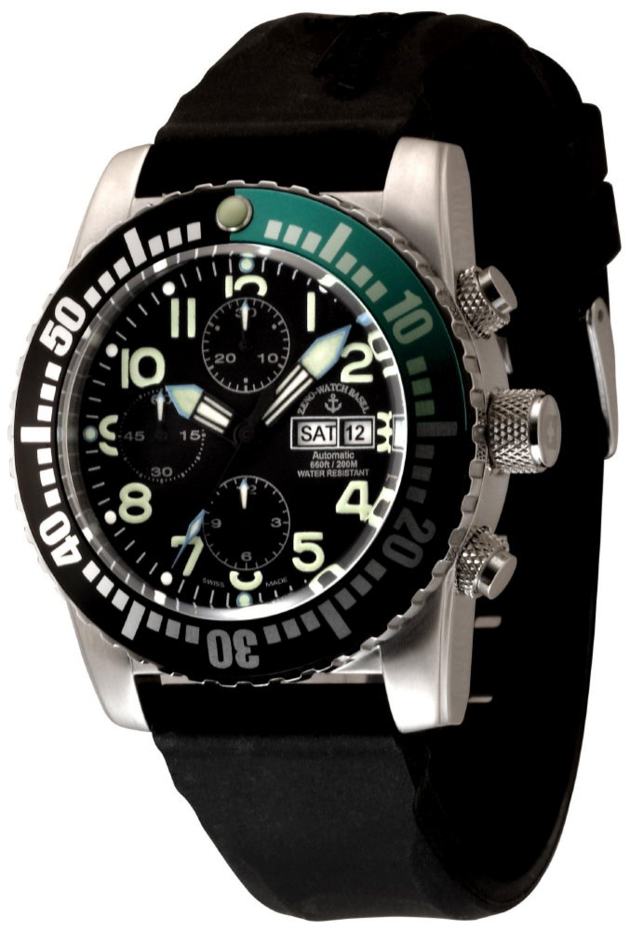 Airplane Diver Automatic Chronograph Numbers – ZENO-WATCH BASEL