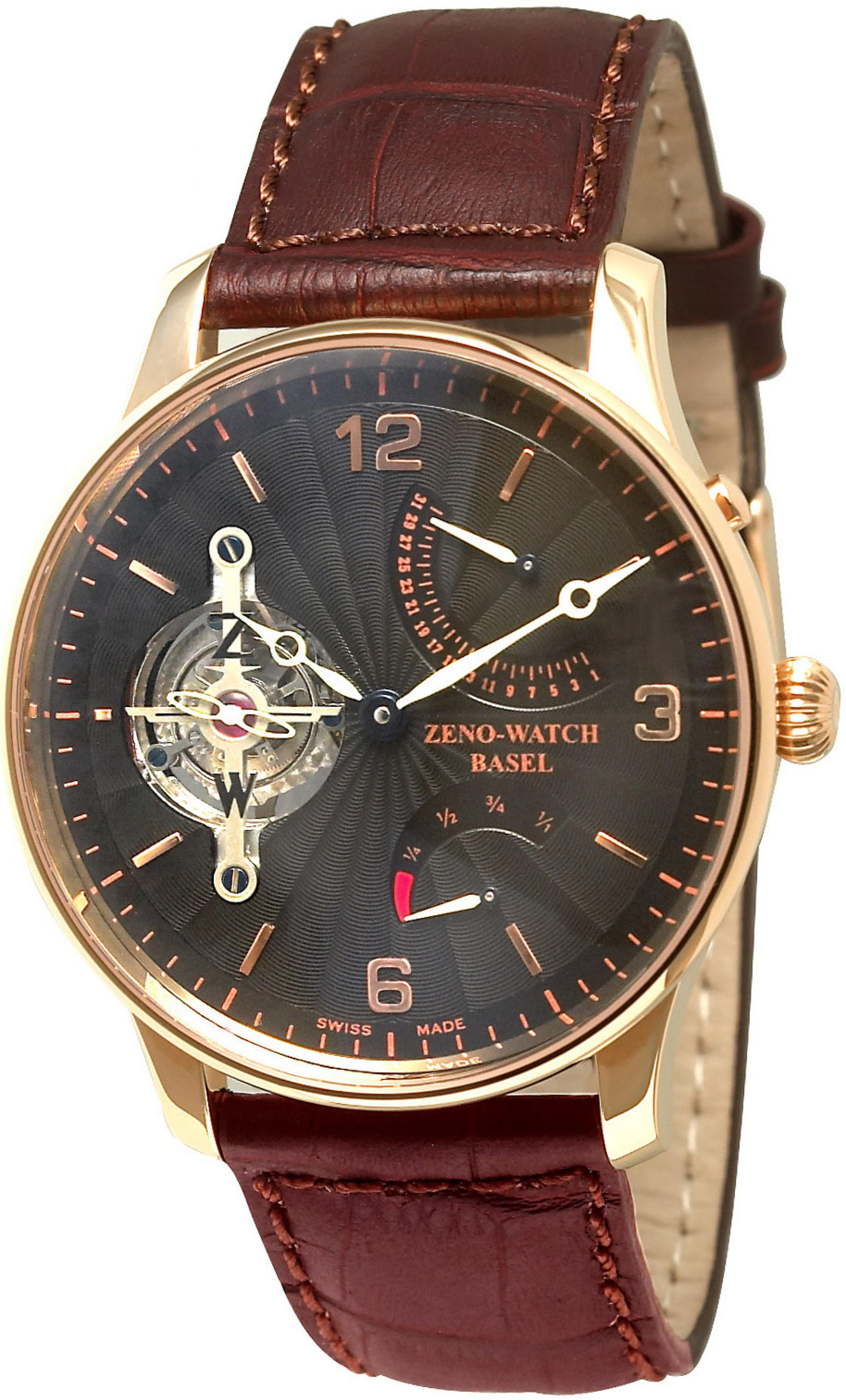 Tourbillon Retrograde Power Reserve 18ct gold – ZENO-WATCH BASEL