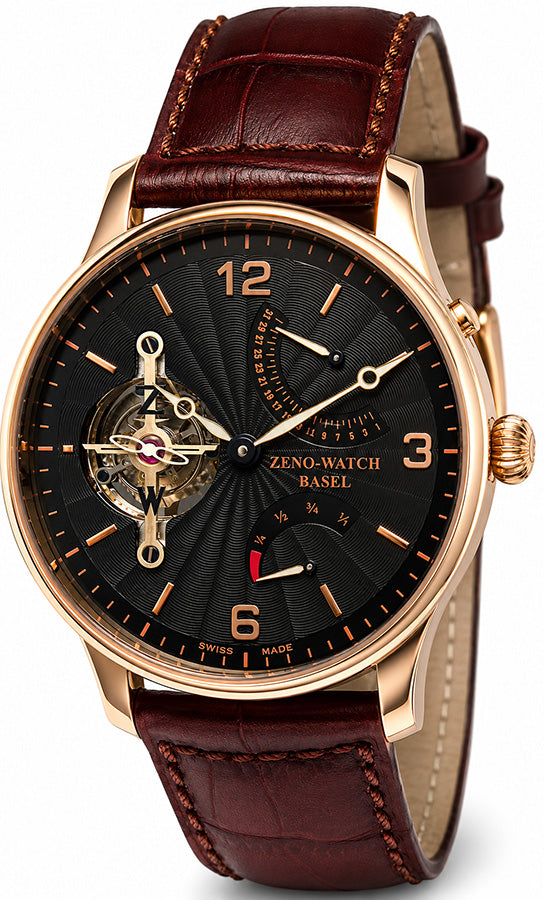 Tourbillon Retrograde Power Reserve 18ct gold – ZENO-WATCH BASEL