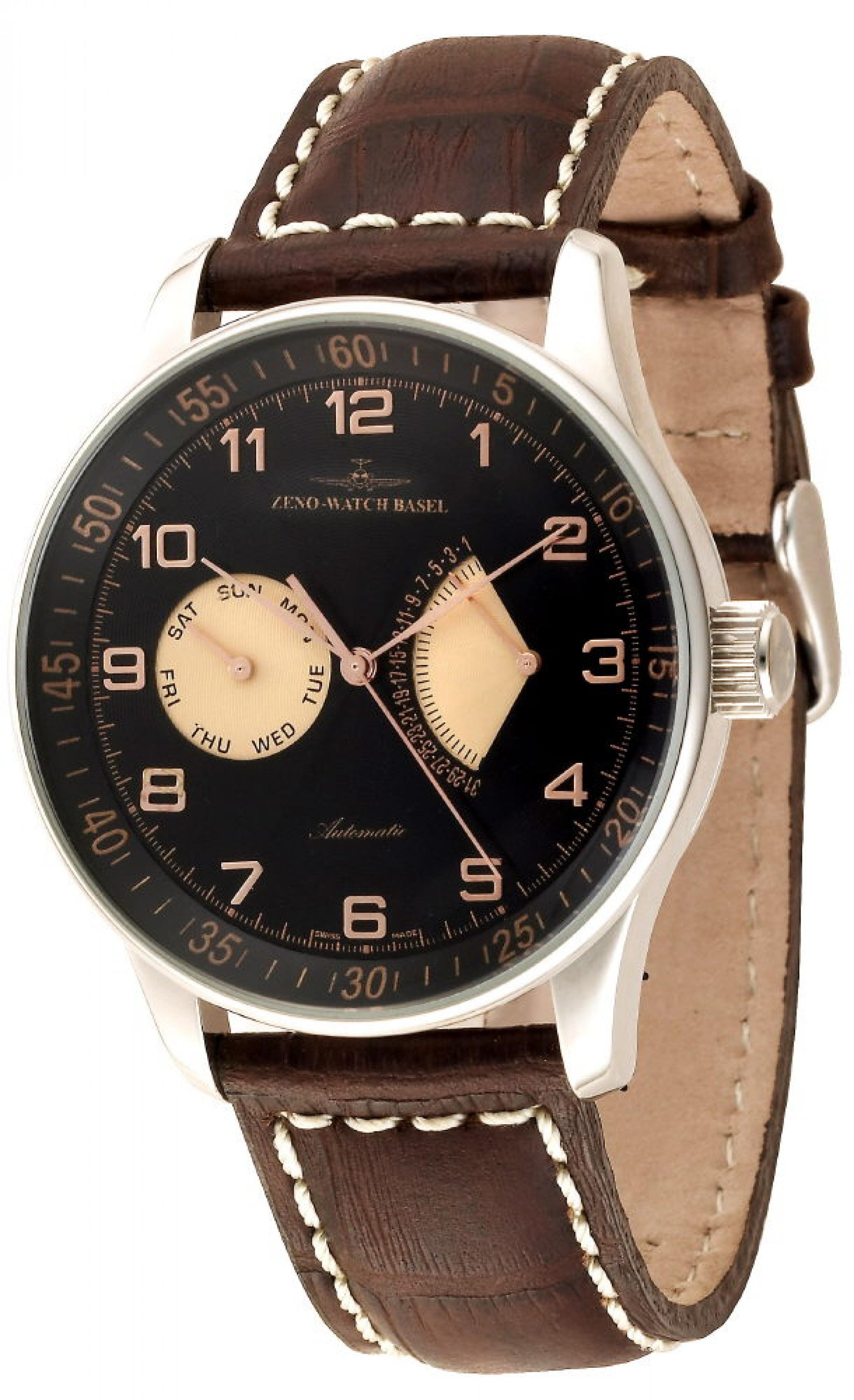 X-Large Retro Day Date Retrograde – ZENO-WATCH BASEL